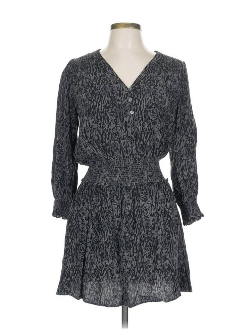 Rails Zana Mini Dress Large Gray
